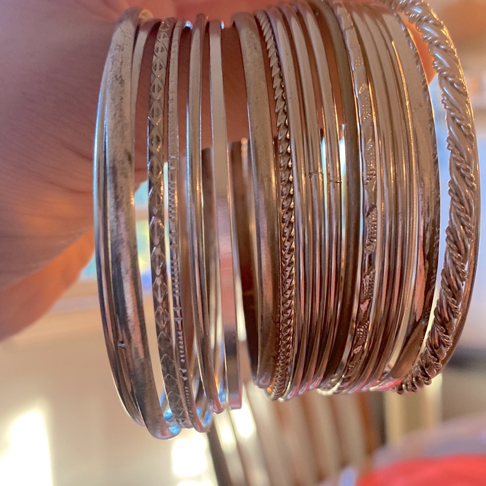 Collected Silver bangle bracelet lot - Picture 2 of 16